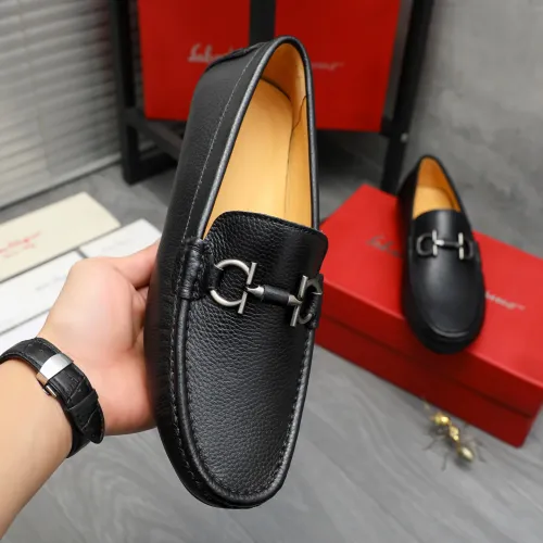 Replica Salvatore Ferragamo Leather Shoes For Men #1416529 $76.00 USD for Wholesale