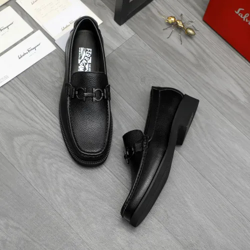 Replica Salvatore Ferragamo Leather Shoes For Men #1416537 $96.00 USD for Wholesale