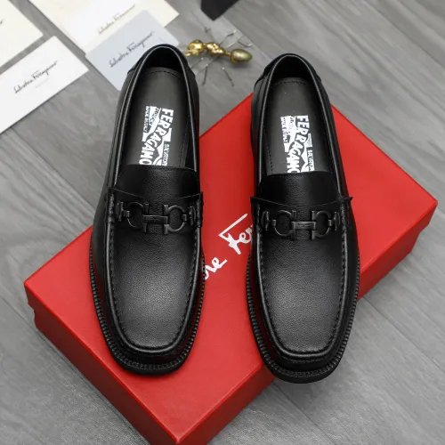 Replica Salvatore Ferragamo Leather Shoes For Men #1416538 $96.00 USD for Wholesale