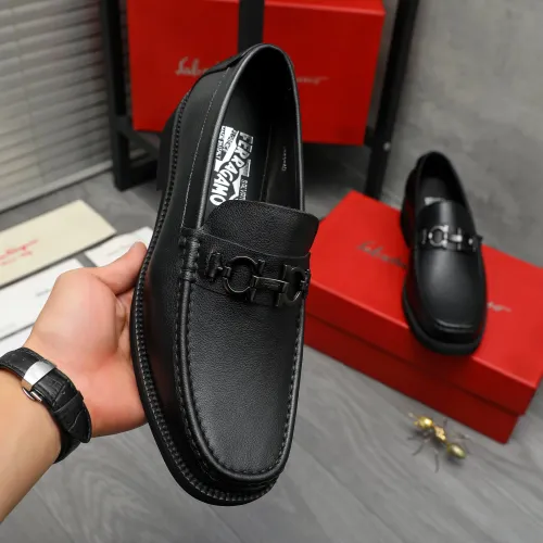 Replica Salvatore Ferragamo Leather Shoes For Men #1416538 $96.00 USD for Wholesale