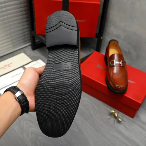 Replica Salvatore Ferragamo Leather Shoes For Men #1416541 $96.00 USD for Wholesale