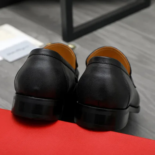 Replica Salvatore Ferragamo Leather Shoes For Men #1416543 $88.00 USD for Wholesale