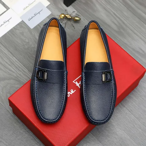 Replica Salvatore Ferragamo Leather Shoes For Men #1416549 $76.00 USD for Wholesale