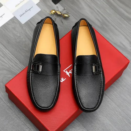 Replica Salvatore Ferragamo Leather Shoes For Men #1416550 $76.00 USD for Wholesale