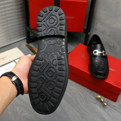 Replica Salvatore Ferragamo Leather Shoes For Men #1416551 $88.00 USD for Wholesale