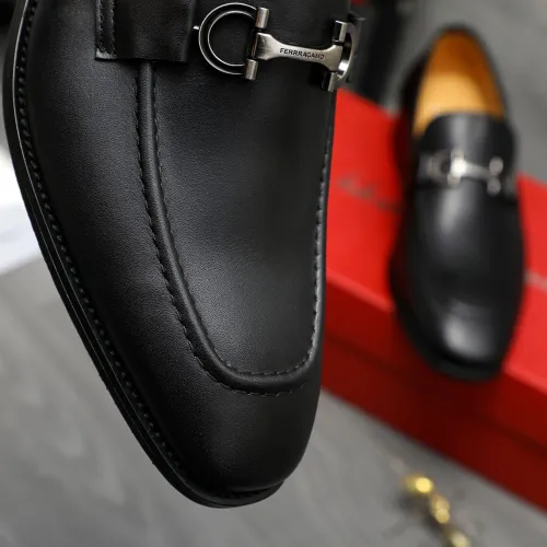 Replica Salvatore Ferragamo Leather Shoes For Men #1416554 $88.00 USD for Wholesale