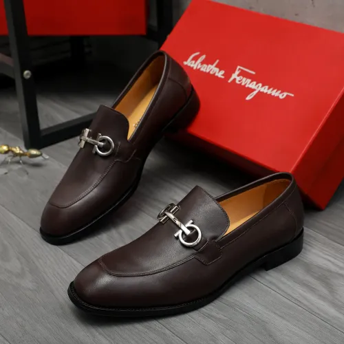 Cheap Salvatore Ferragamo Leather Shoes For Men #1416560, $$88.00 USD On Salvatore Ferragamo Leather Shoes