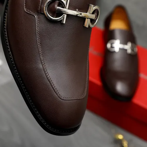 Replica Salvatore Ferragamo Leather Shoes For Men #1416560 $88.00 USD for Wholesale