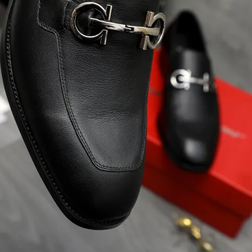 Replica Salvatore Ferragamo Leather Shoes For Men #1416563 $88.00 USD for Wholesale