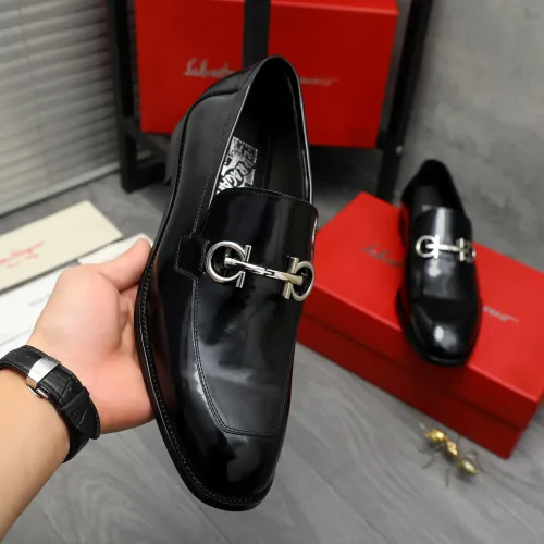 Replica Salvatore Ferragamo Leather Shoes For Men #1416564 $88.00 USD for Wholesale