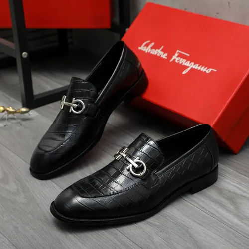 Cheap Salvatore Ferragamo Leather Shoes For Men #1416565, $$88.00 USD On Salvatore Ferragamo Leather Shoes