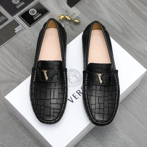 Replica Versace Leather Shoes For Men #1416939 $76.00 USD for Wholesale