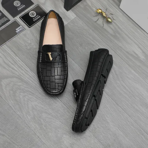 Replica Versace Leather Shoes For Men #1416939 $76.00 USD for Wholesale