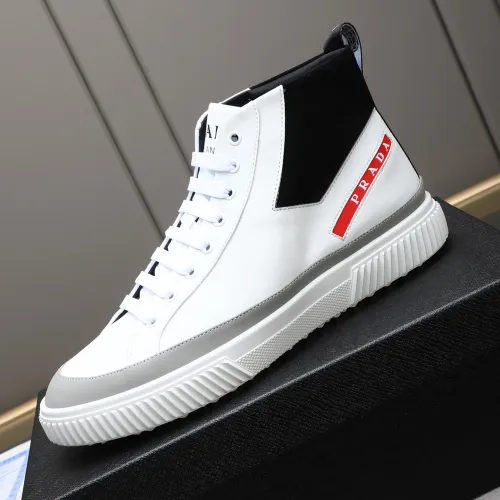 Replica Prada High Top Shoes For Men #1417142 $85.00 USD for Wholesale