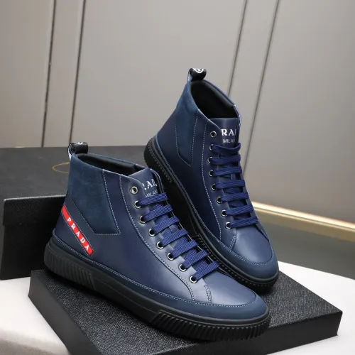 Replica Prada High Top Shoes For Men #1417144 $85.00 USD for Wholesale
