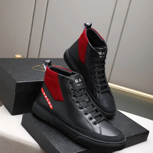 Replica Prada High Top Shoes For Men #1417145 $85.00 USD for Wholesale