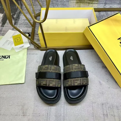 Replica Fendi Slippers For Men #1417643 $80.00 USD for Wholesale