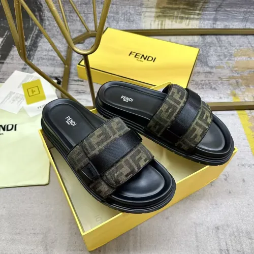 Replica Fendi Slippers For Men #1417643 $80.00 USD for Wholesale