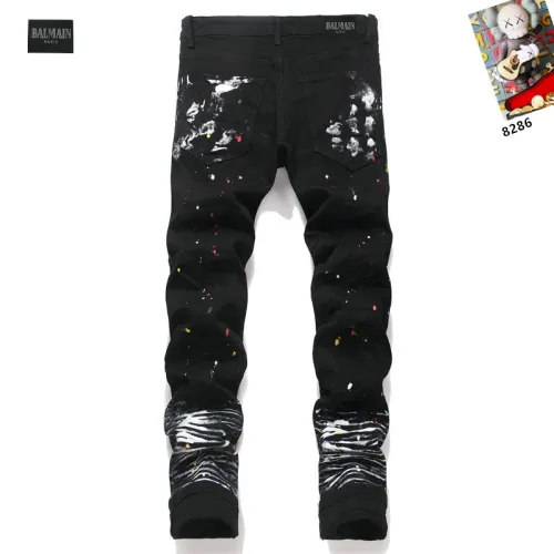 Replica Balmain Jeans For Men #1417705 $48.00 USD for Wholesale