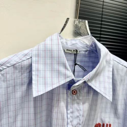 Replica MIU MIU Shirts Long Sleeved For Women #1417729 $82.00 USD for Wholesale