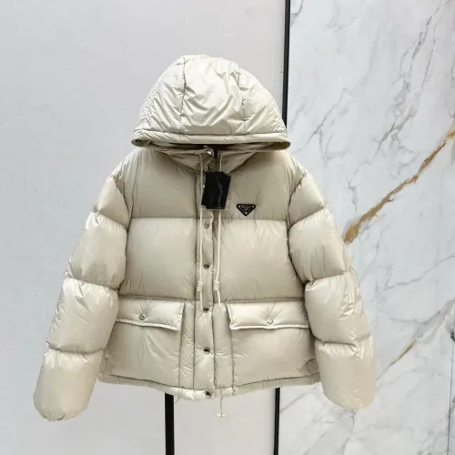 Cheap Prada Down Feather Coat Long Sleeved For Women #1417740, $$118.00 USD On Prada Down Feather Coat