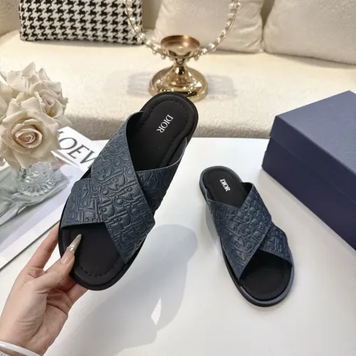 Replica Christian Dior Slippers For Men #1417773 $82.00 USD for Wholesale