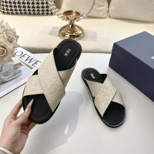 Replica Christian Dior Slippers For Men #1417775 $85.00 USD for Wholesale