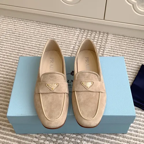 Replica Prada Leather Shoes For Women #1417843 $105.00 USD for Wholesale