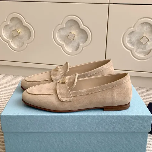 Replica Prada Leather Shoes For Women #1417843 $105.00 USD for Wholesale