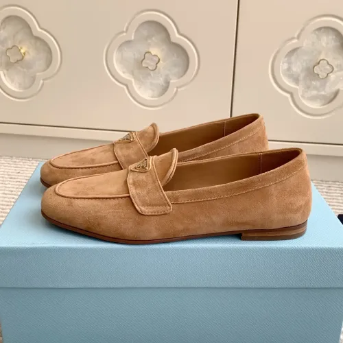 Replica Prada Leather Shoes For Women #1417845 $105.00 USD for Wholesale