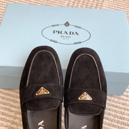 Replica Prada Leather Shoes For Women #1417851 $105.00 USD for Wholesale