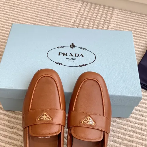 Replica Prada Leather Shoes For Women #1417855 $105.00 USD for Wholesale