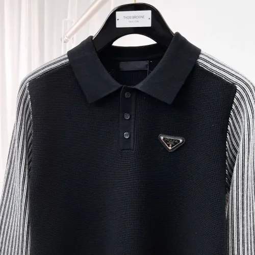 Replica Prada Sweaters Long Sleeved For Men #1419155 $76.00 USD for Wholesale