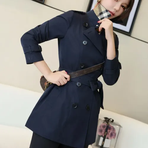 Replica Burberry Trench Coat Long Sleeved For Women #1419541 $160.00 USD for Wholesale