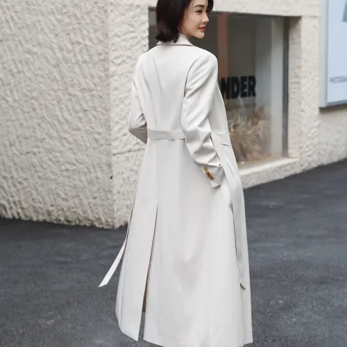 Replica Burberry Trench Coat Long Sleeved For Women #1419553 $170.00 USD for Wholesale