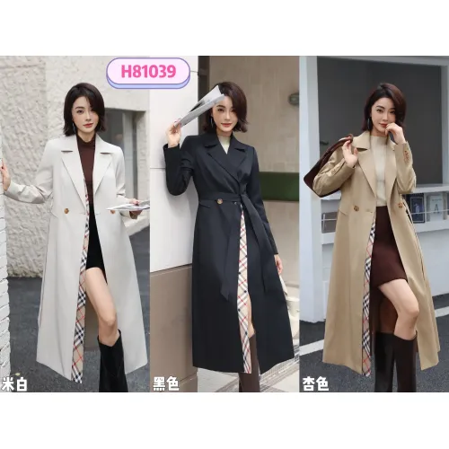 Replica Burberry Trench Coat Long Sleeved For Women #1419556 $170.00 USD for Wholesale