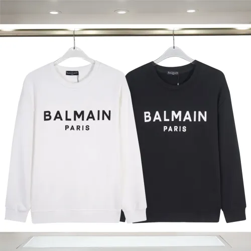 Replica Balmain Hoodies Long Sleeved For Men #1419643 $34.00 USD for Wholesale