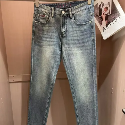 Replica Gucci Jeans For Men #1420228 $45.00 USD for Wholesale
