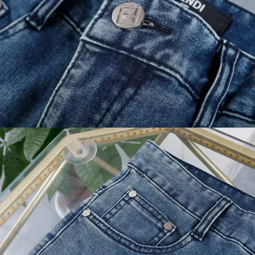 Replica Fendi Jeans For Men #1420456 $45.00 USD for Wholesale