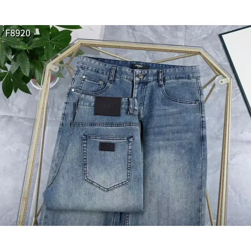 Replica Fendi Jeans For Men #1420456 $45.00 USD for Wholesale