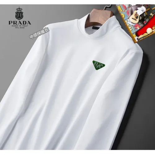 Replica Prada T-Shirts Long Sleeved For Men #1421448 $40.00 USD for Wholesale