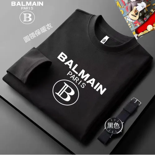 Replica Balmain T-Shirts Long Sleeved For Men #1421482 $40.00 USD for Wholesale