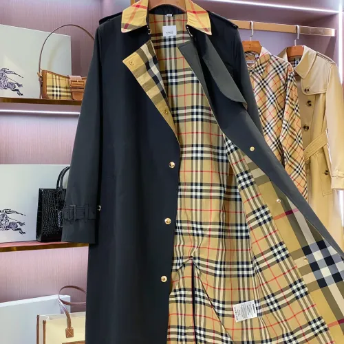 Replica Burberry Trench Coat Long Sleeved For Women #1422006 $162.00 USD for Wholesale
