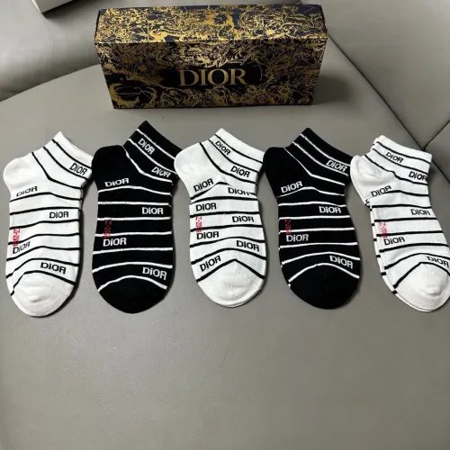 Replica Christian Dior Socks For Women #1422573 $25.00 USD for Wholesale