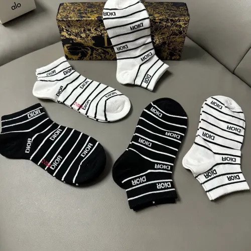 Replica Christian Dior Socks For Women #1422573 $25.00 USD for Wholesale