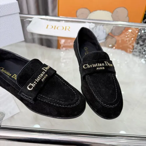 Replica Christian Dior Leather Shoes For Women #1422845 $105.00 USD for Wholesale