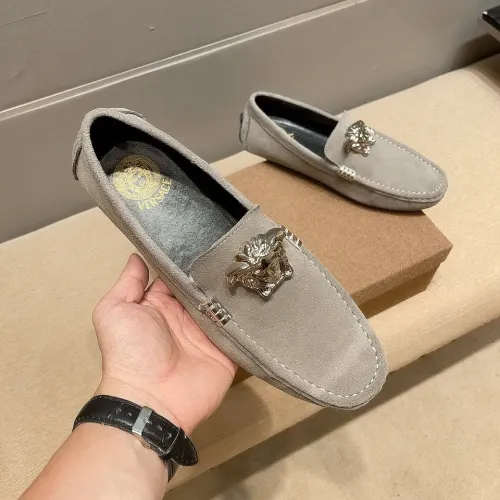 Replica Versace Leather Shoes For Men #1423012 $76.00 USD for Wholesale