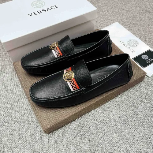 Cheap Versace Leather Shoes For Men #1423060, $$80.00 USD On Versace Leather Shoes