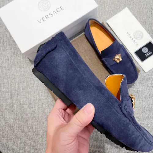 Replica Versace Leather Shoes For Men #1423062 $80.00 USD for Wholesale