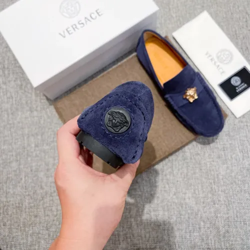 Replica Versace Leather Shoes For Men #1423062 $80.00 USD for Wholesale